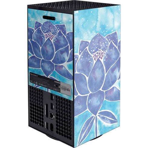 Blue Lotus by Cat Coq XBox Series X Digital Edition Console Skin